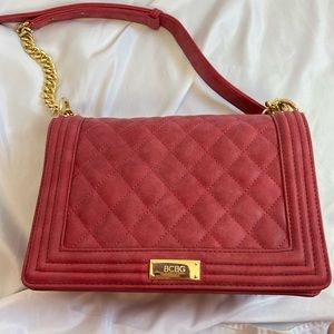 BCBG Paris Quilted Purse with Cold Chain Link Straps